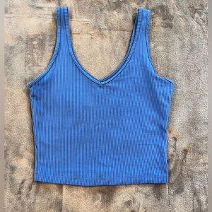 blue hollister cropped tank top, size small, good condition